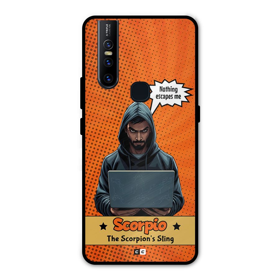 Scorpio Warning Metal Back Case for Vivo V15