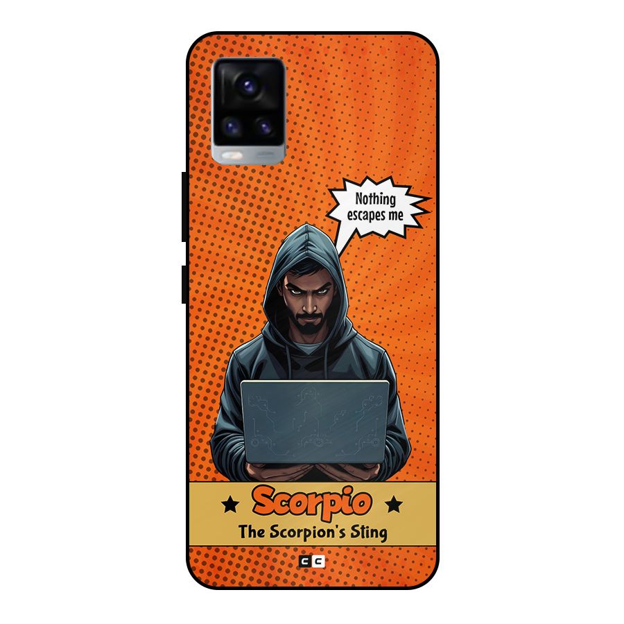 Scorpio Warning Metal Back Case for Vivo V20 2021