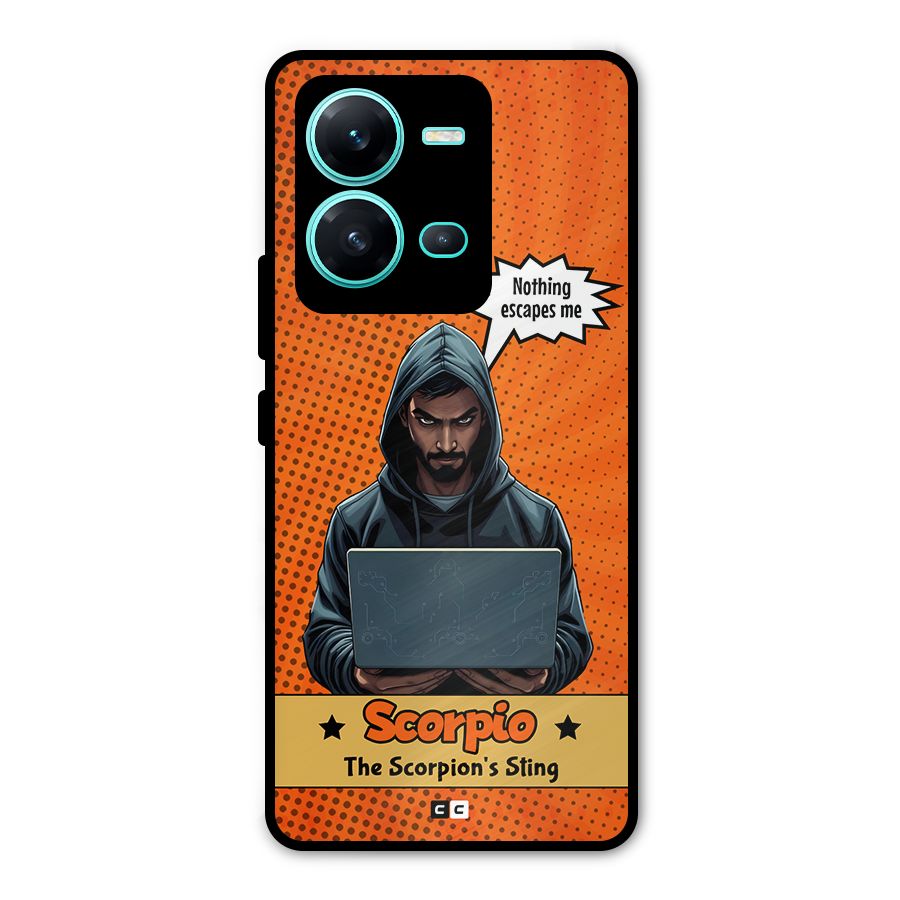 Scorpio Warning Metal Back Case for Vivo V25