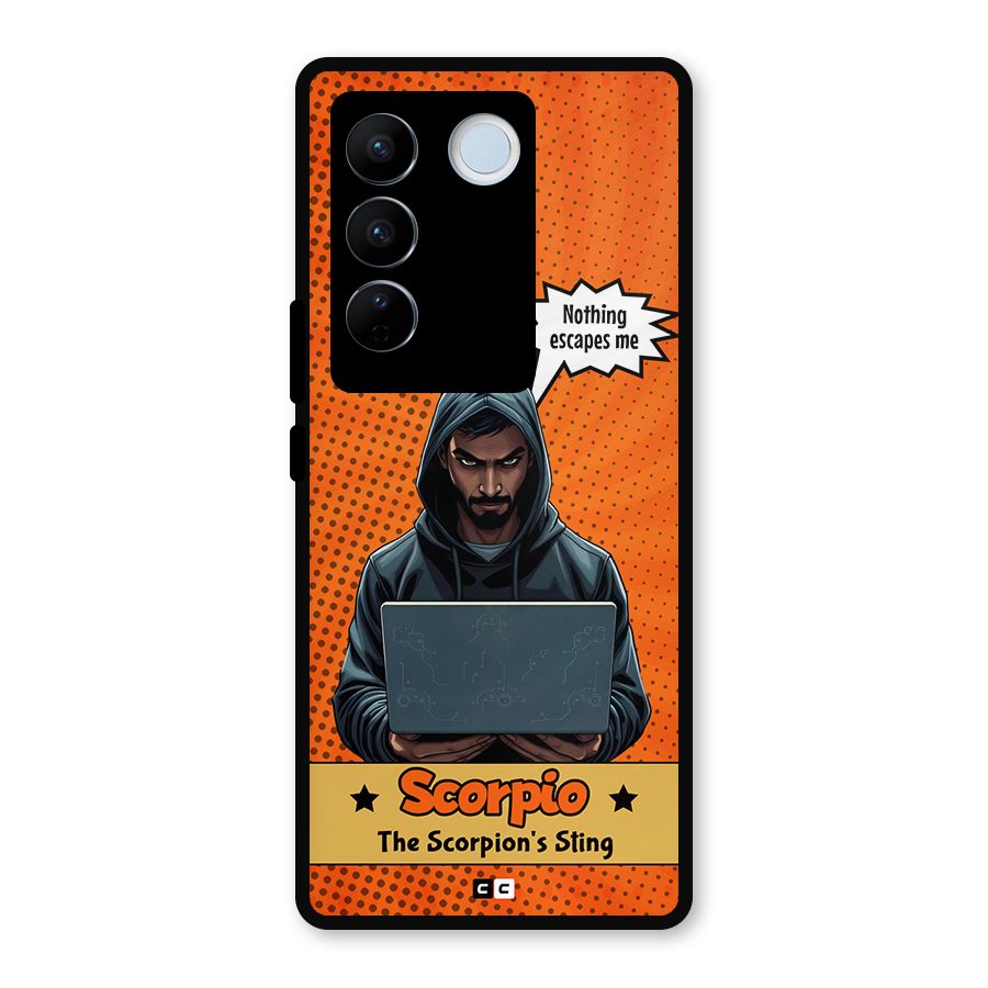 Scorpio Warning Metal Back Case for Vivo V27