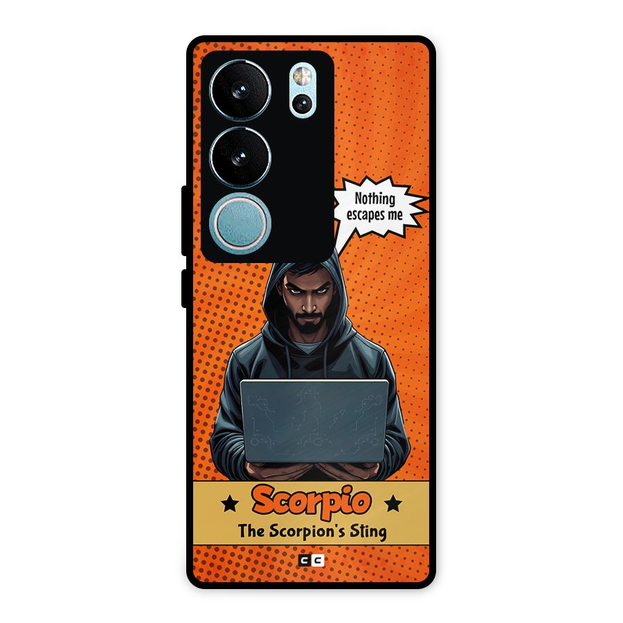 Scorpio Warning Metal Back Case for Vivo V29