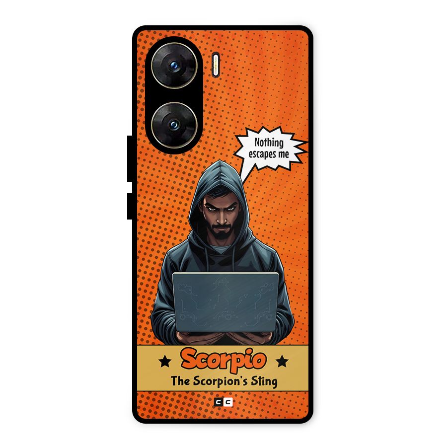 Scorpio Warning Metal Back Case for Vivo V29e