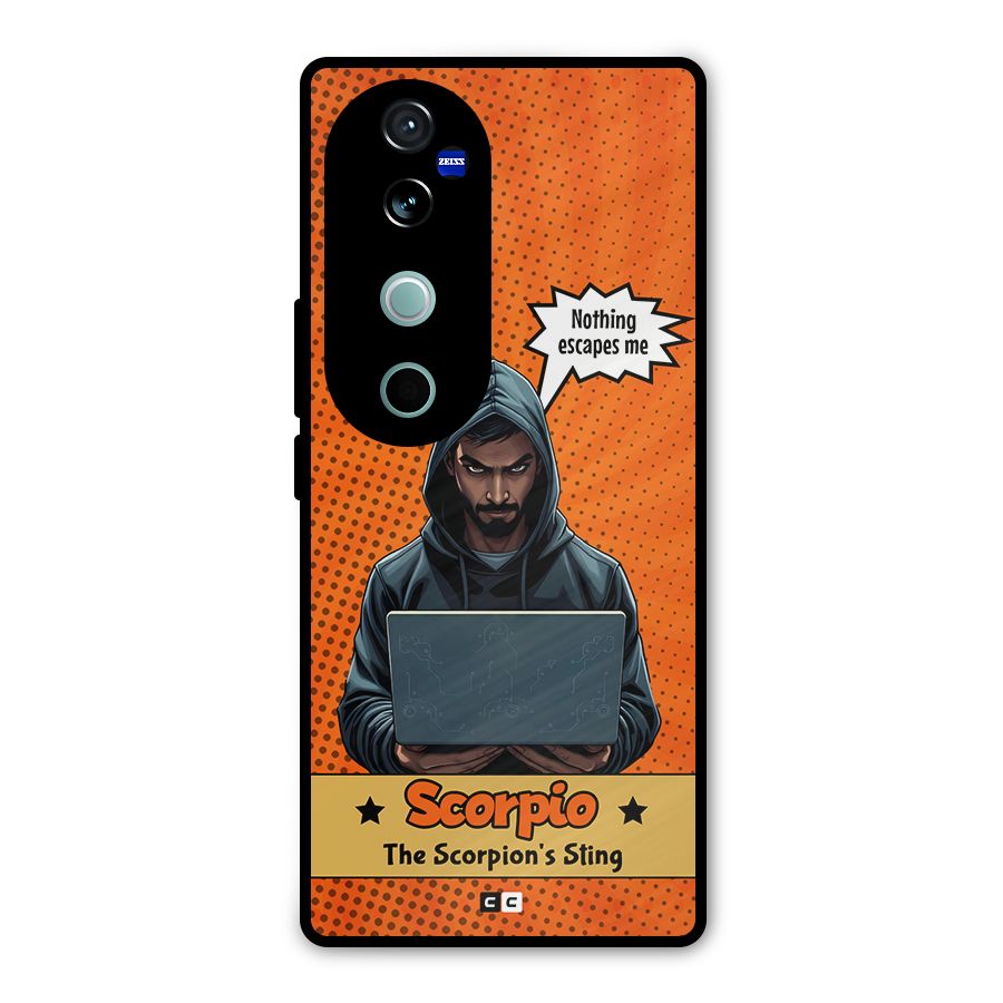 Scorpio Warning Metal Back Case for Vivo V40