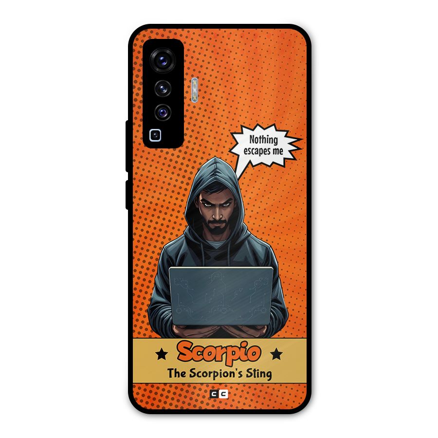 Scorpio Warning Metal Back Case for Vivo X50