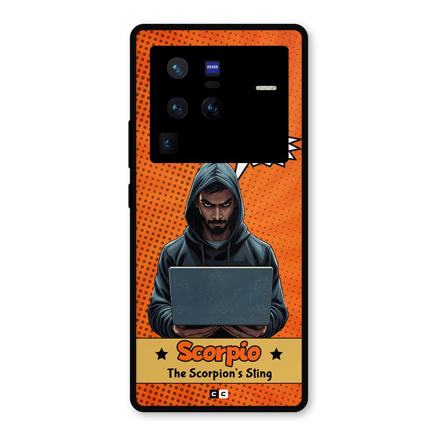 Scorpio Warning Metal Back Case for Vivo X80 Pro