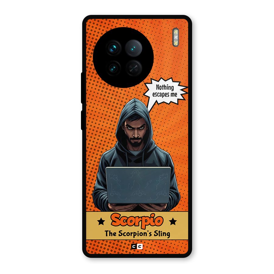 Scorpio Warning Metal Back Case for Vivo X90