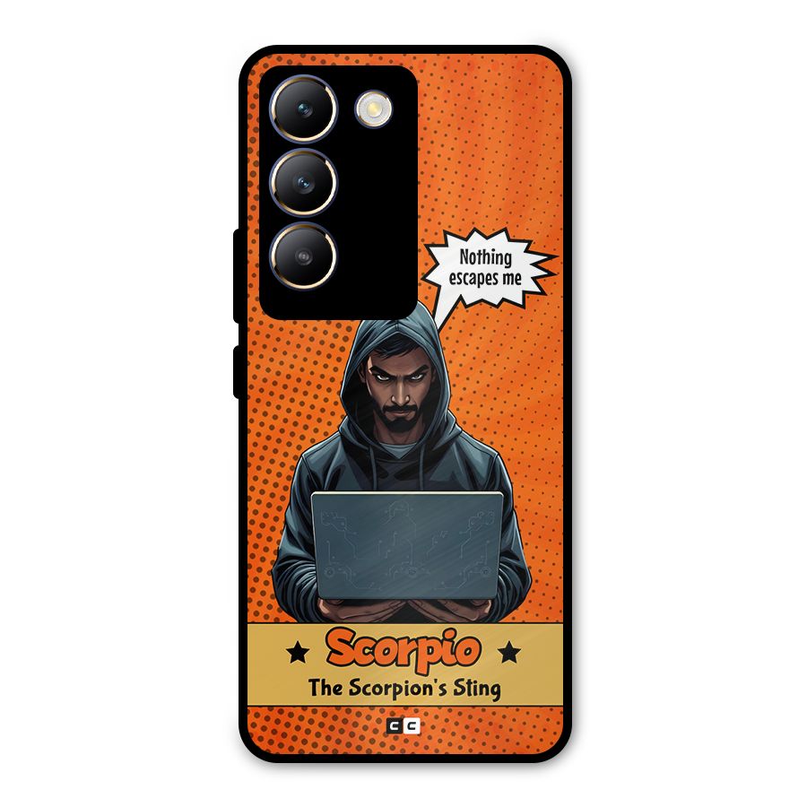 Scorpio Warning Metal Back Case for Vivo Y200e