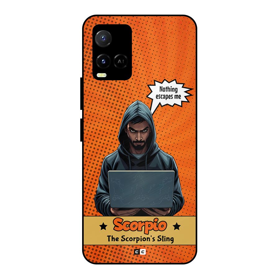 Scorpio Warning Metal Back Case for Vivo Y21