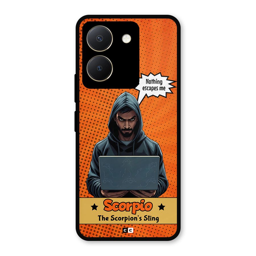 Scorpio Warning Metal Back Case for Vivo Y36