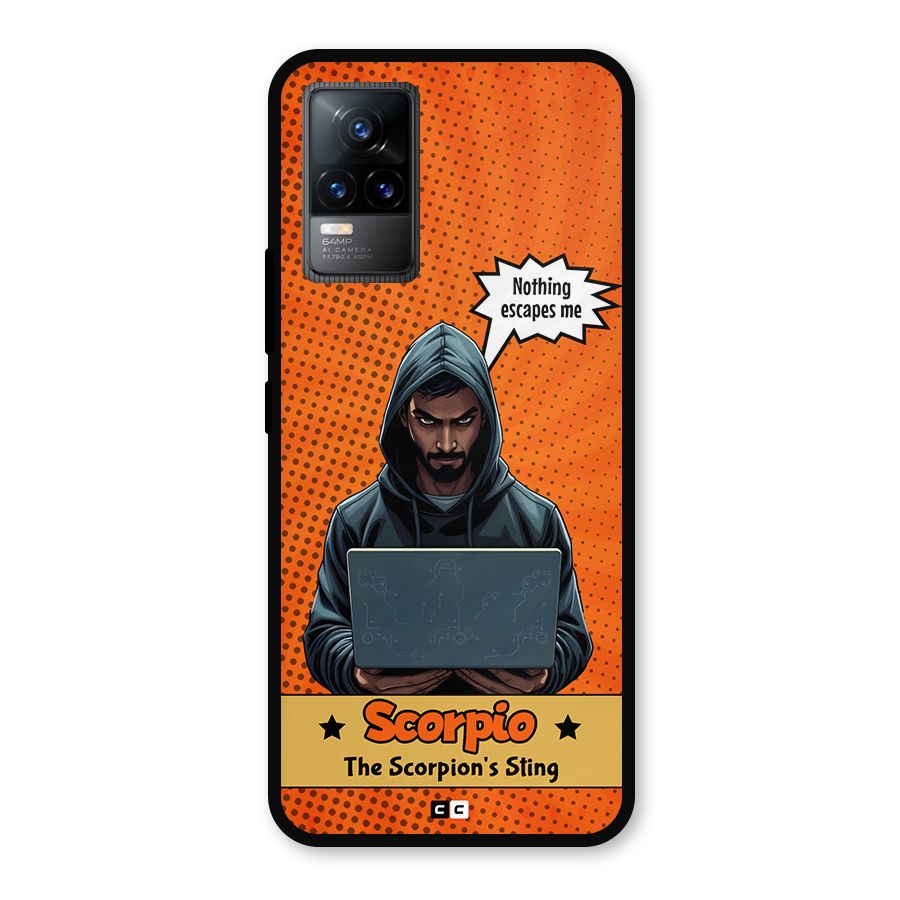 Scorpio Warning Metal Back Case for Vivo Y73