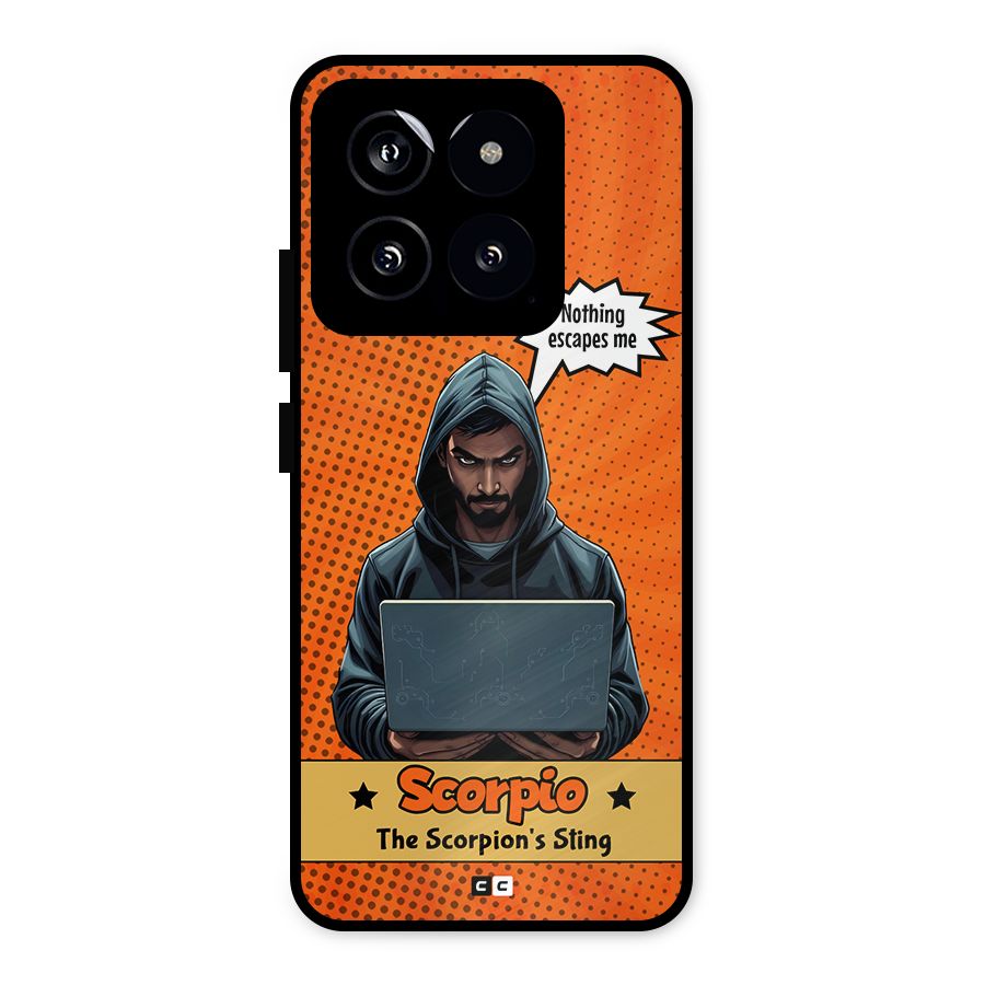 Scorpio Warning Metal Back Case for Xiaomi 14