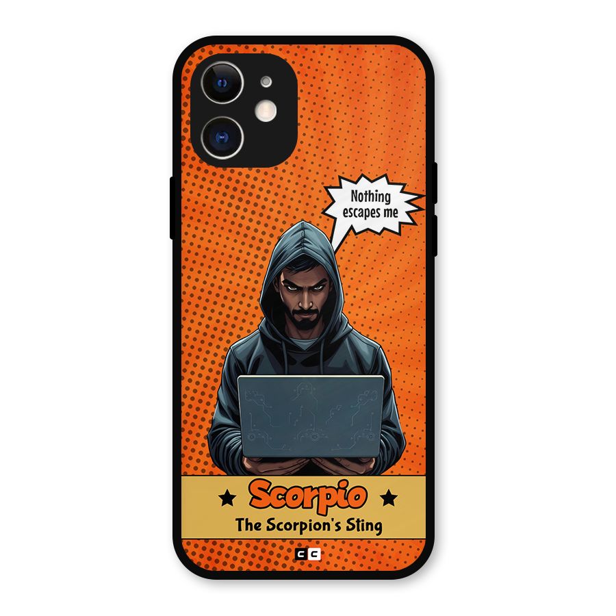 Scorpio Warning Metal Back Case for iPhone 12