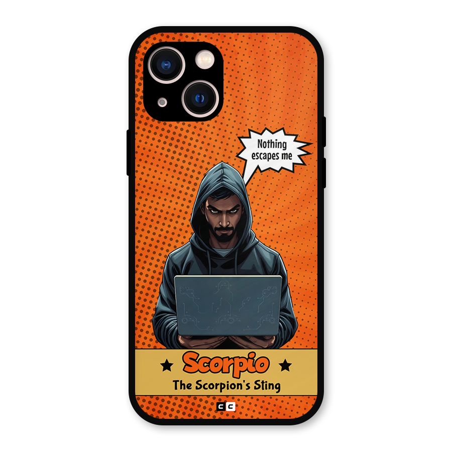 Scorpio Warning Metal Back Case for iPhone 13
