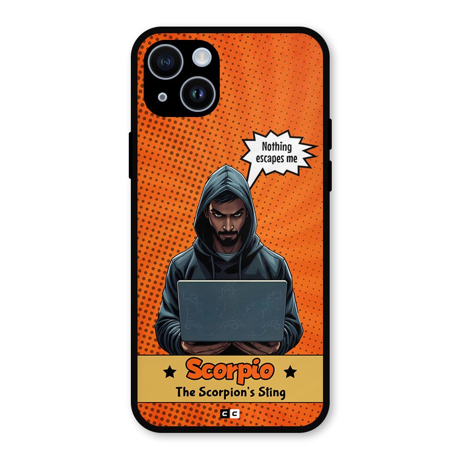 Scorpio Warning Metal Back Case for iPhone 14