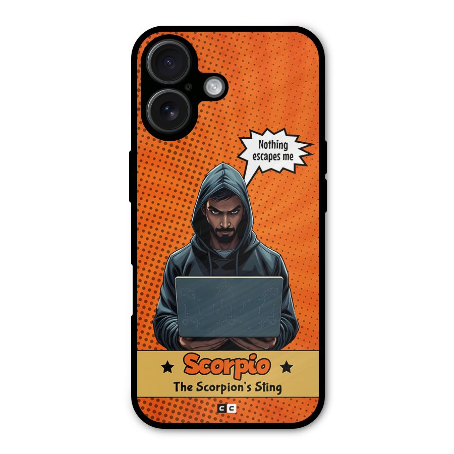 Scorpio Warning Metal Back Case for iPhone 16