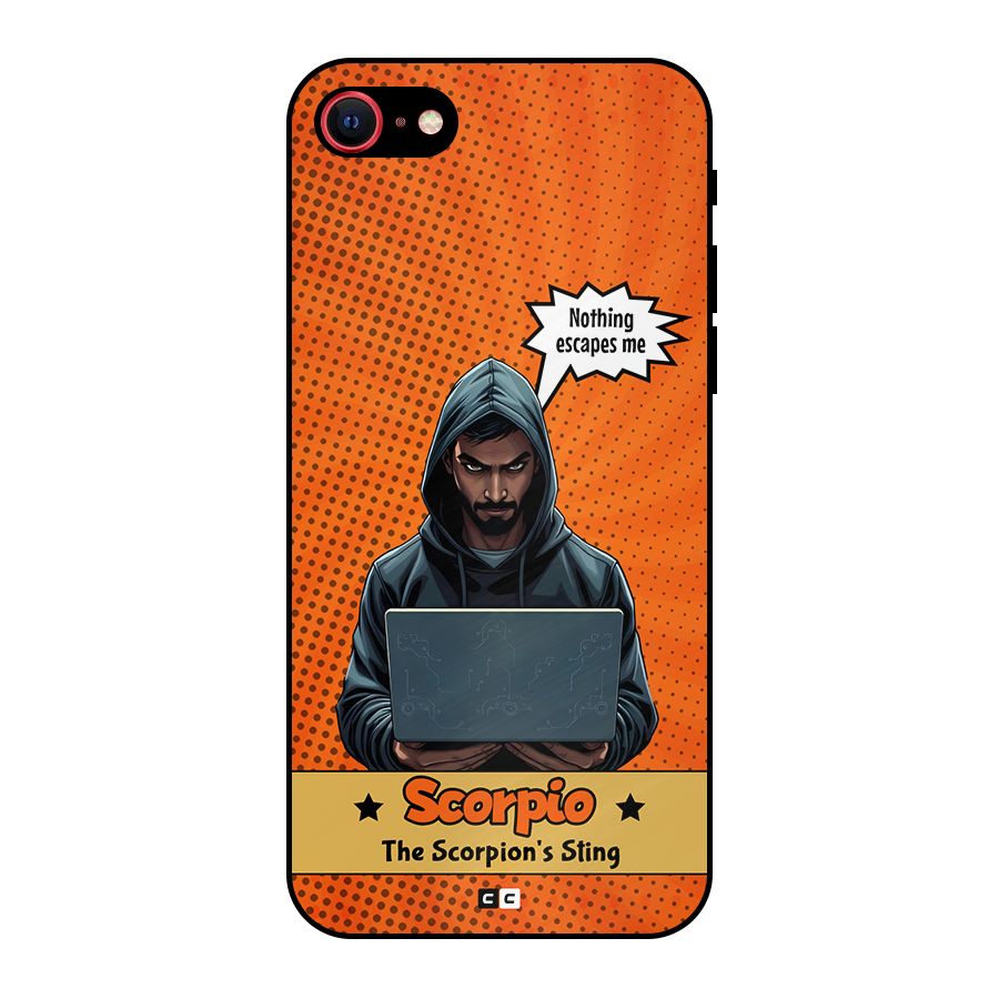 Scorpio Warning Metal Back Case for iPhone 8