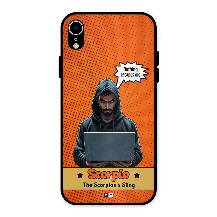 Scorpio Warning Metal Back Case for iPhone XR