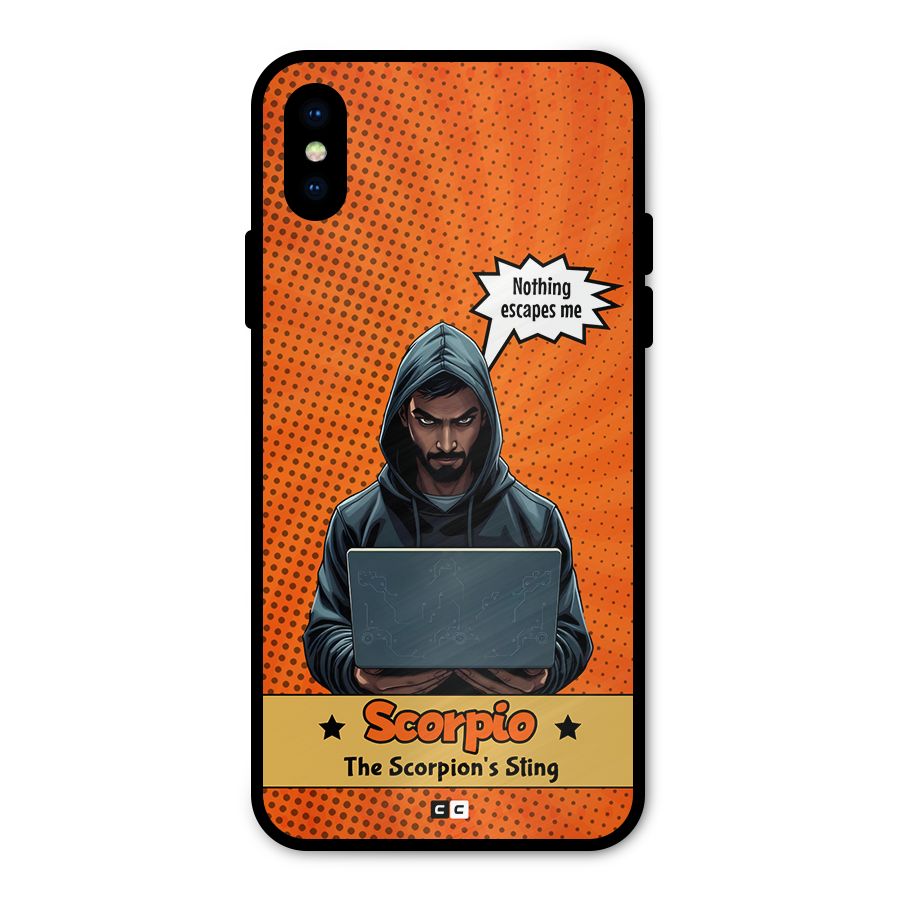 Scorpio Warning Metal Back Case for iPhone XS