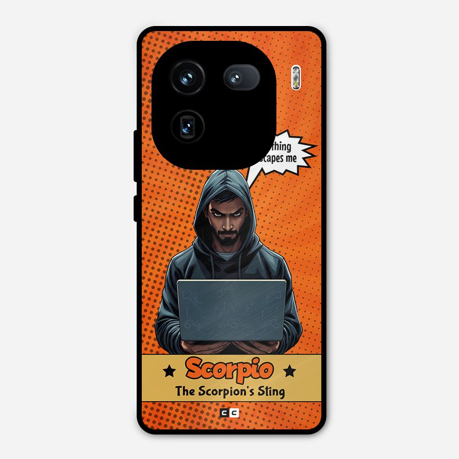 Scorpio Warning Metal Back Case for iQOO 12