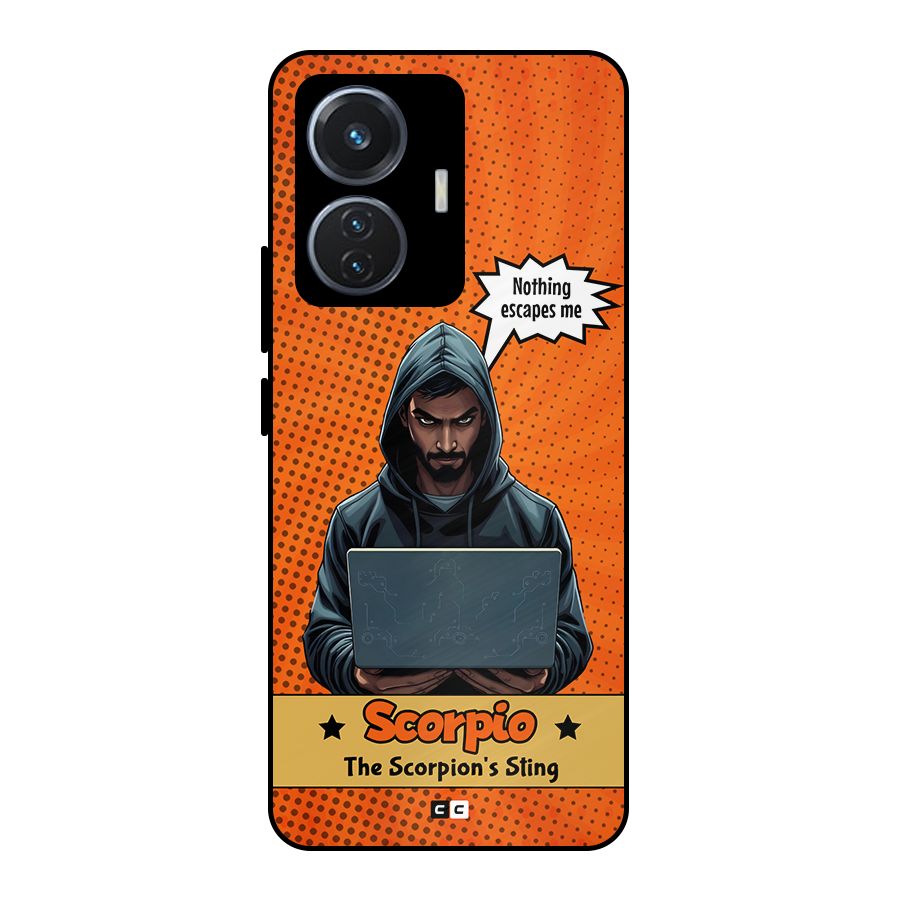 Scorpio Warning Metal Back Case for iQOO Z6 44W