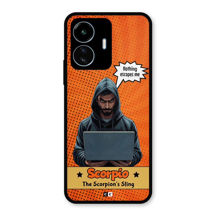 Scorpio Warning Metal Back Case for vivo iQOO Z6 Lite 5G