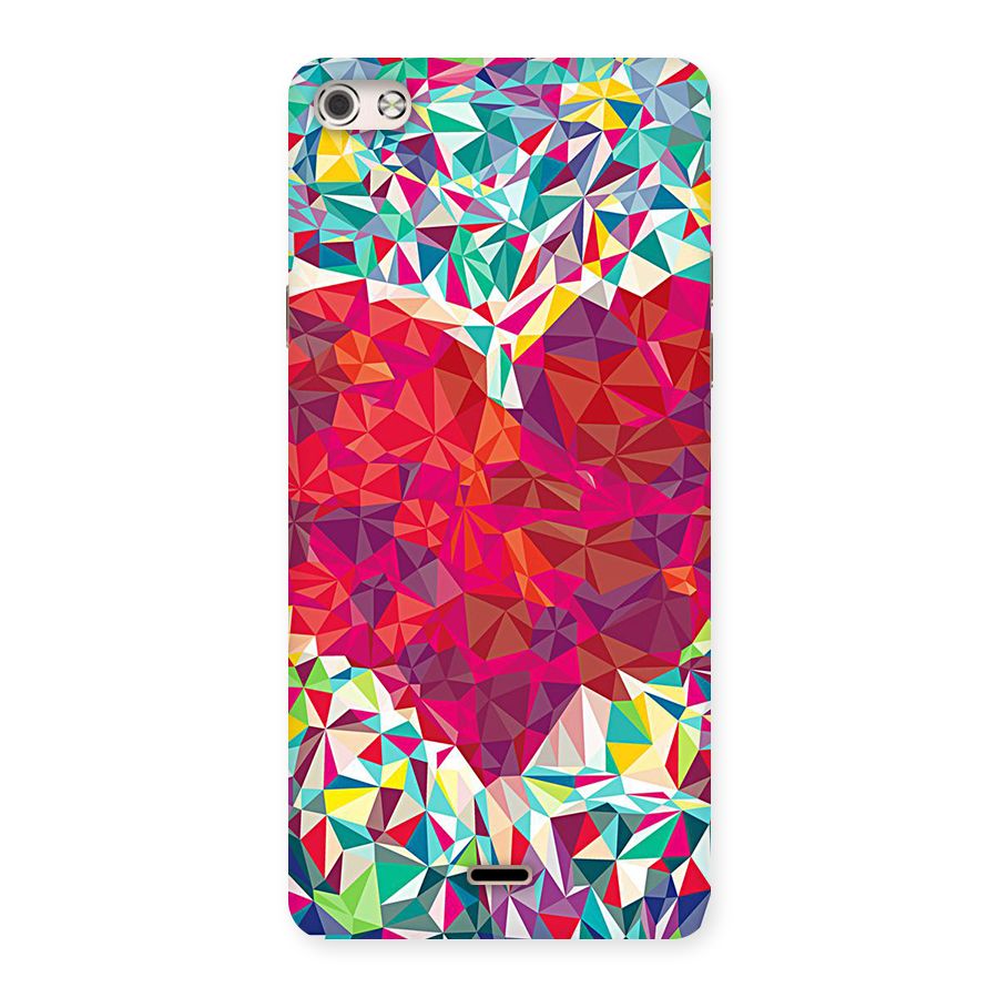 Scrumbled Heart Back Case for Micromax Canvas Silver 5