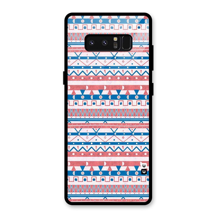 Seamless Ethnic Pattern Glass Back Case for Galaxy Note 8