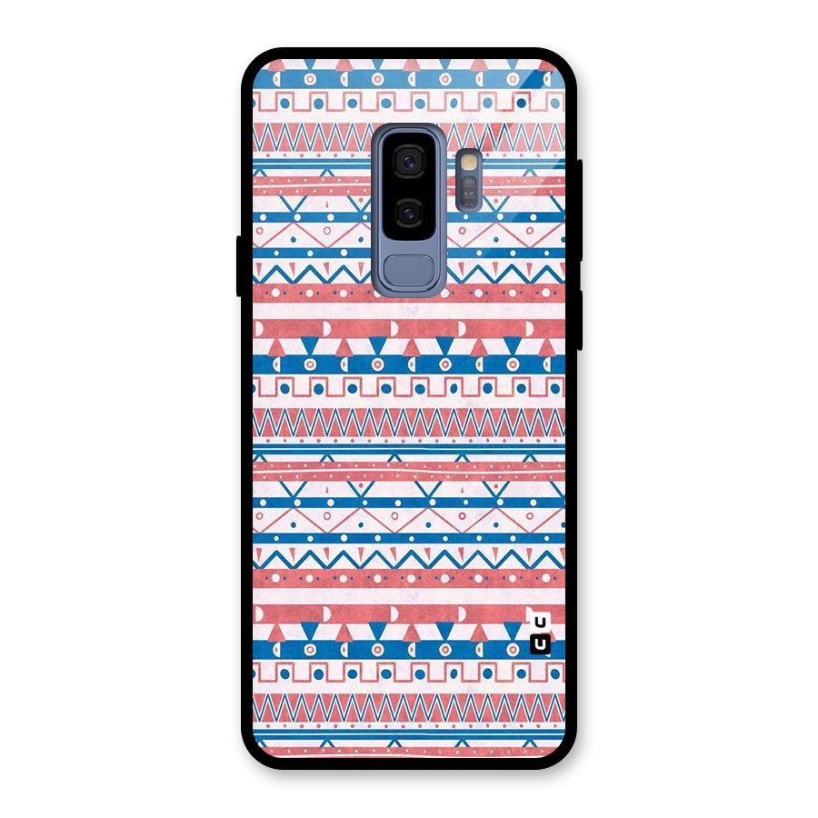 Seamless Ethnic Pattern Glass Back Case for Galaxy S9 Plus