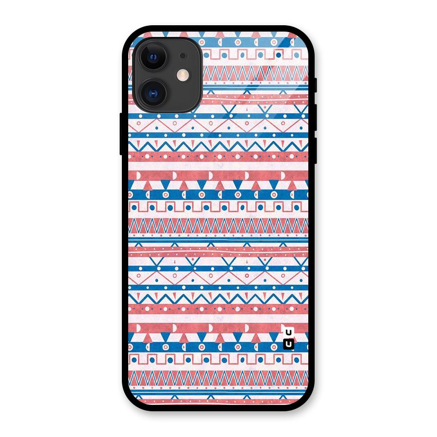 Seamless Ethnic Pattern Glass Back Case for iPhone 11