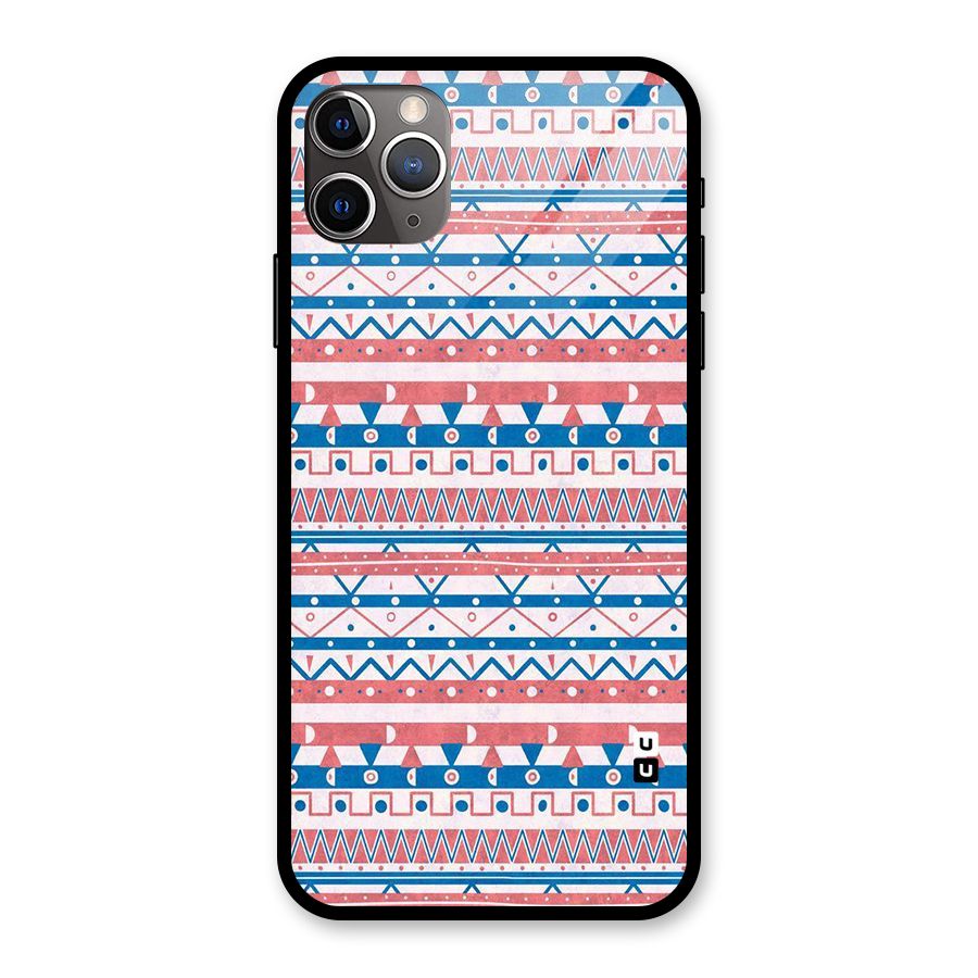 Seamless Ethnic Pattern Glass Back Case for iPhone 11 Pro Max