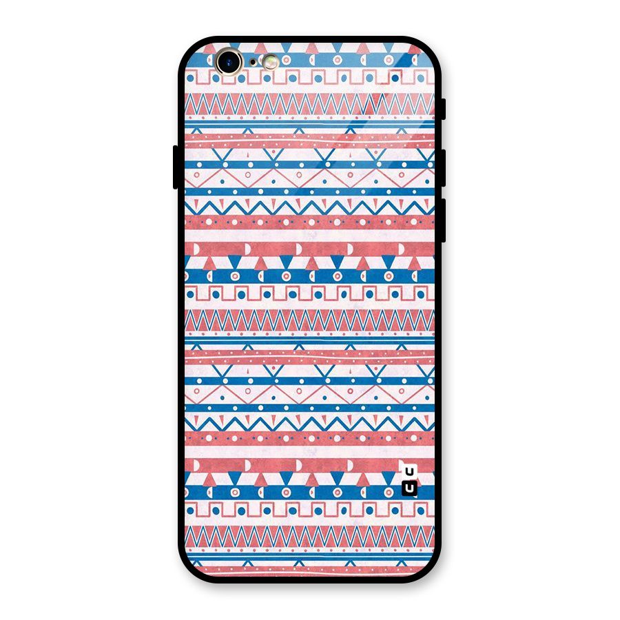 Seamless Ethnic Pattern Glass Back Case for iPhone 6 6S