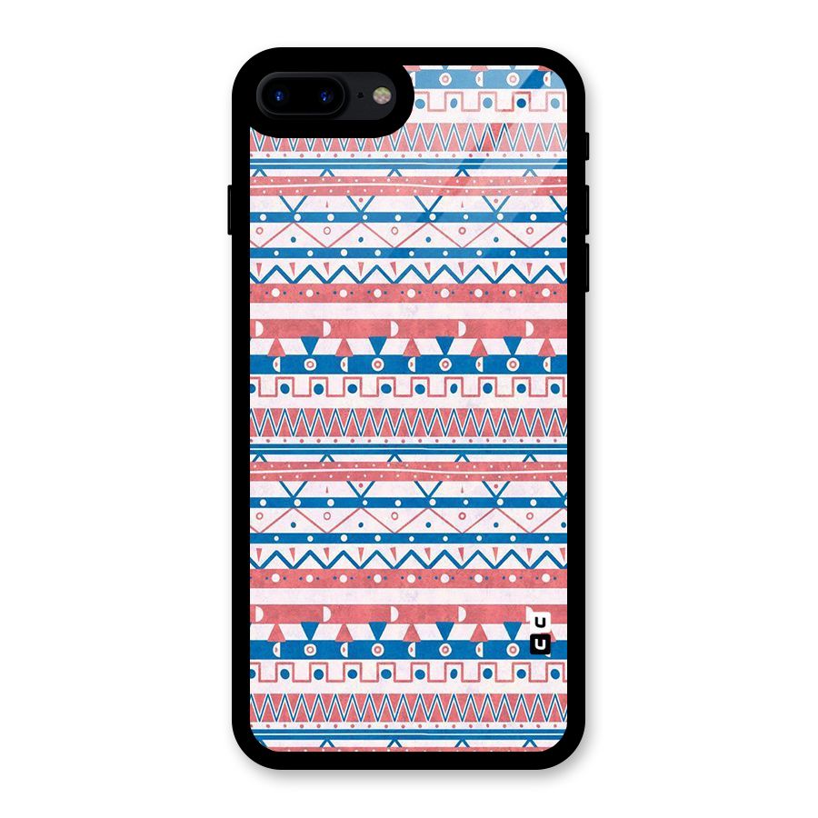 Seamless Ethnic Pattern Glass Back Case for iPhone 8 Plus
