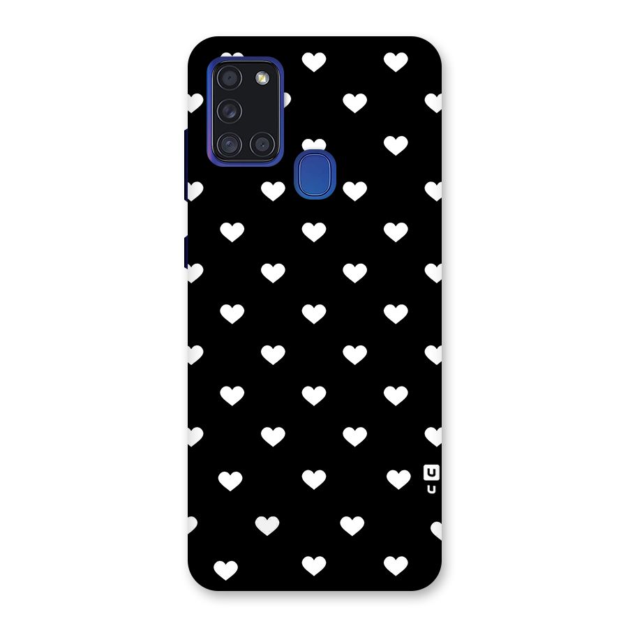 Seamless Hearts Pattern Back Case for Galaxy A21s