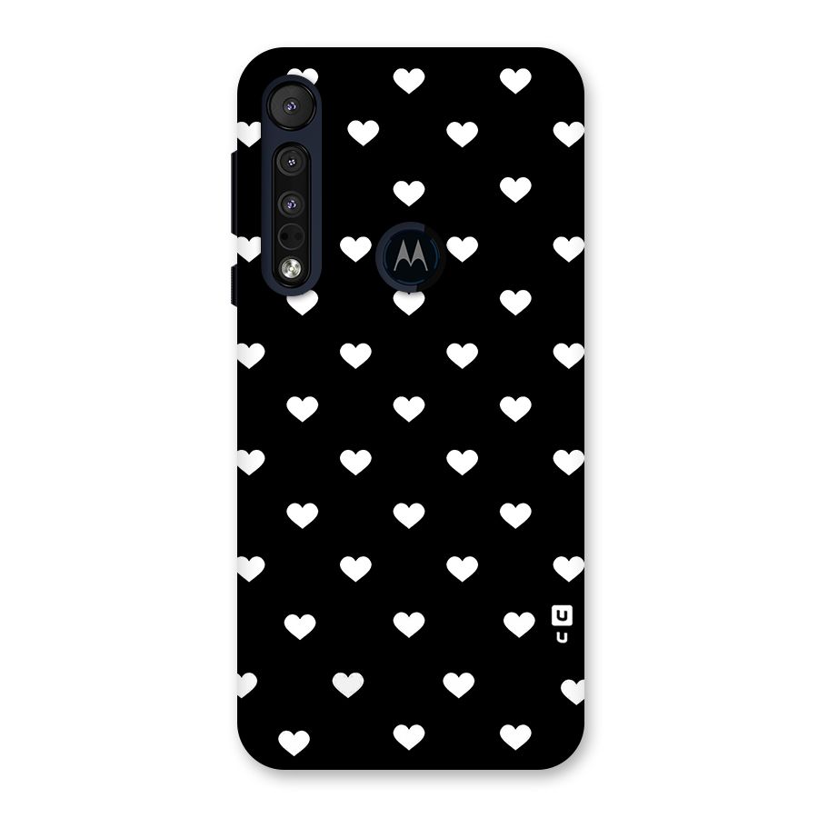 Seamless Hearts Pattern Back Case for Motorola One Macro