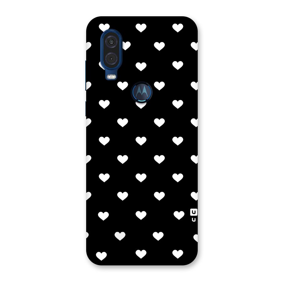 Seamless Hearts Pattern Back Case for Motorola One Vision
