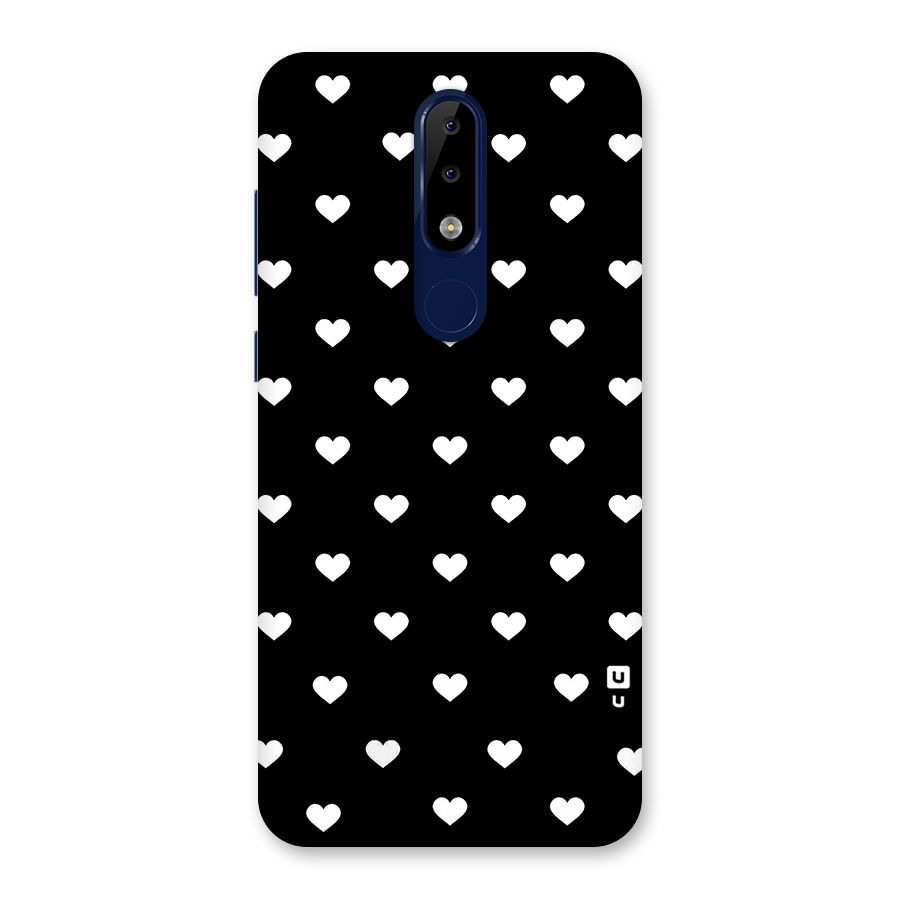 Seamless Hearts Pattern Back Case for Nokia 5.1 Plus