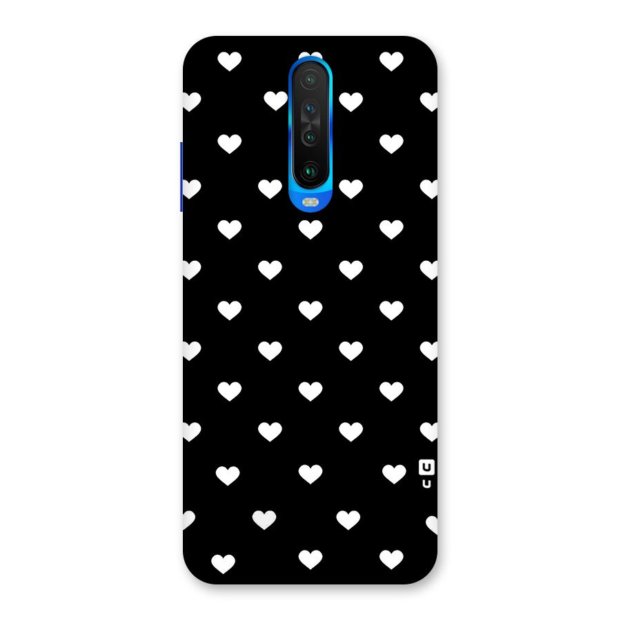 Seamless Hearts Pattern Back Case for Poco X2