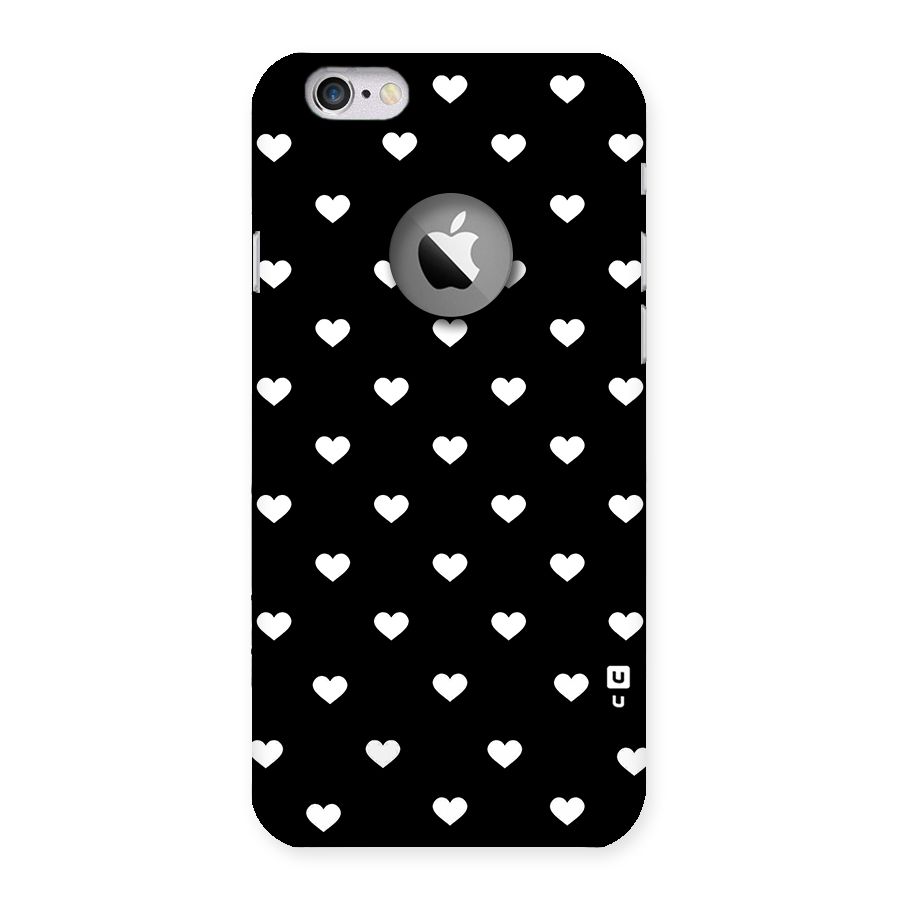 Seamless Hearts Pattern Back Case for iPhone 6 Logo Cut