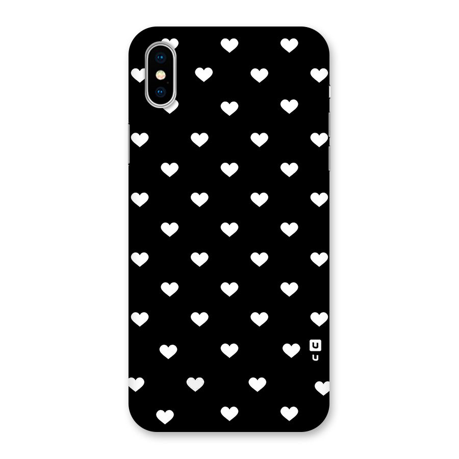 Seamless Hearts Pattern Back Case for iPhone XS