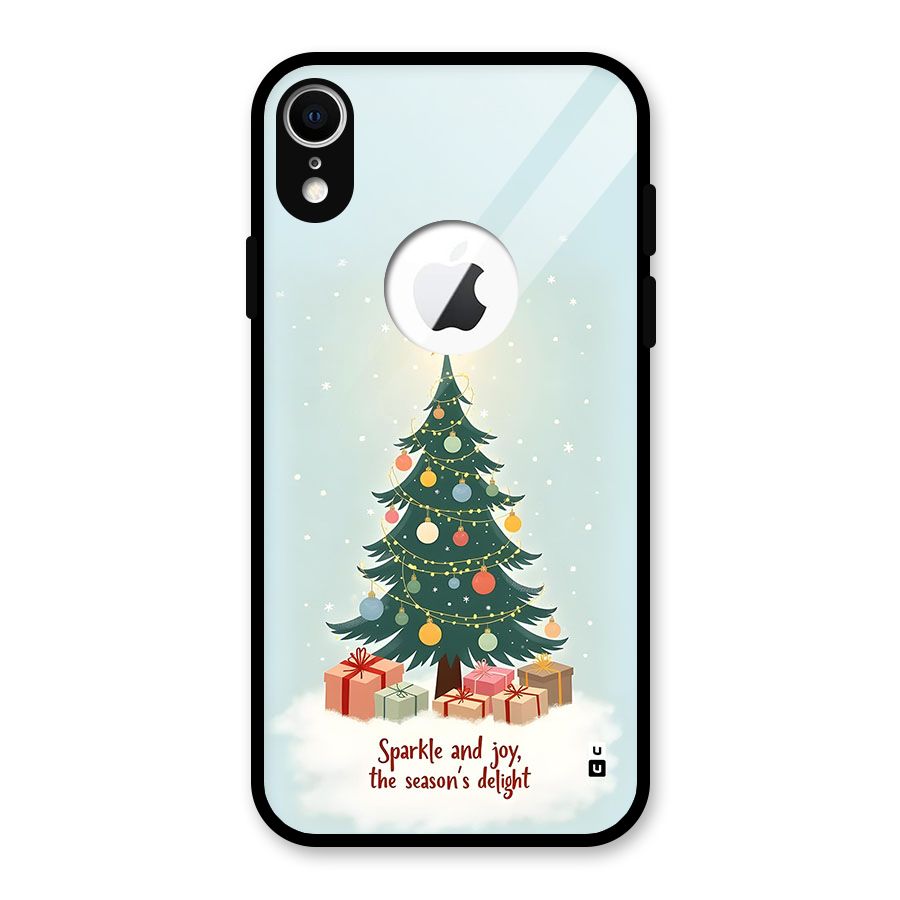 Seasons Delight Glass Back Case for iPhone XR Logo Cut