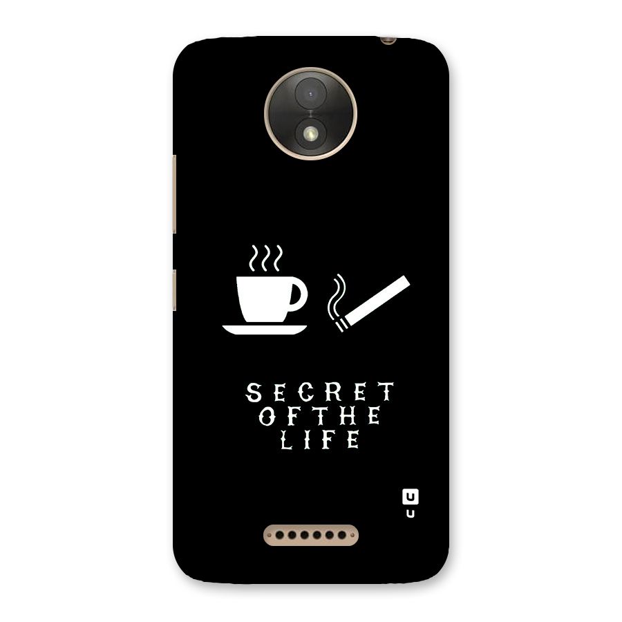 Secrate of Life Back Case for Moto C Plus