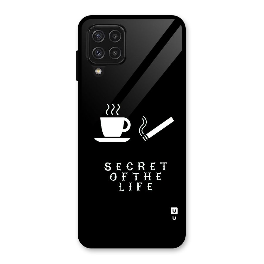 Secrate of Life Glass Back Case for Galaxy A22 4G