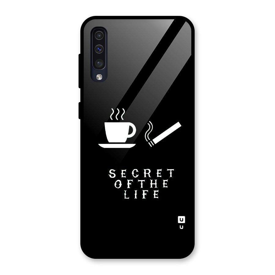 Secrate of Life Glass Back Case for Galaxy A50