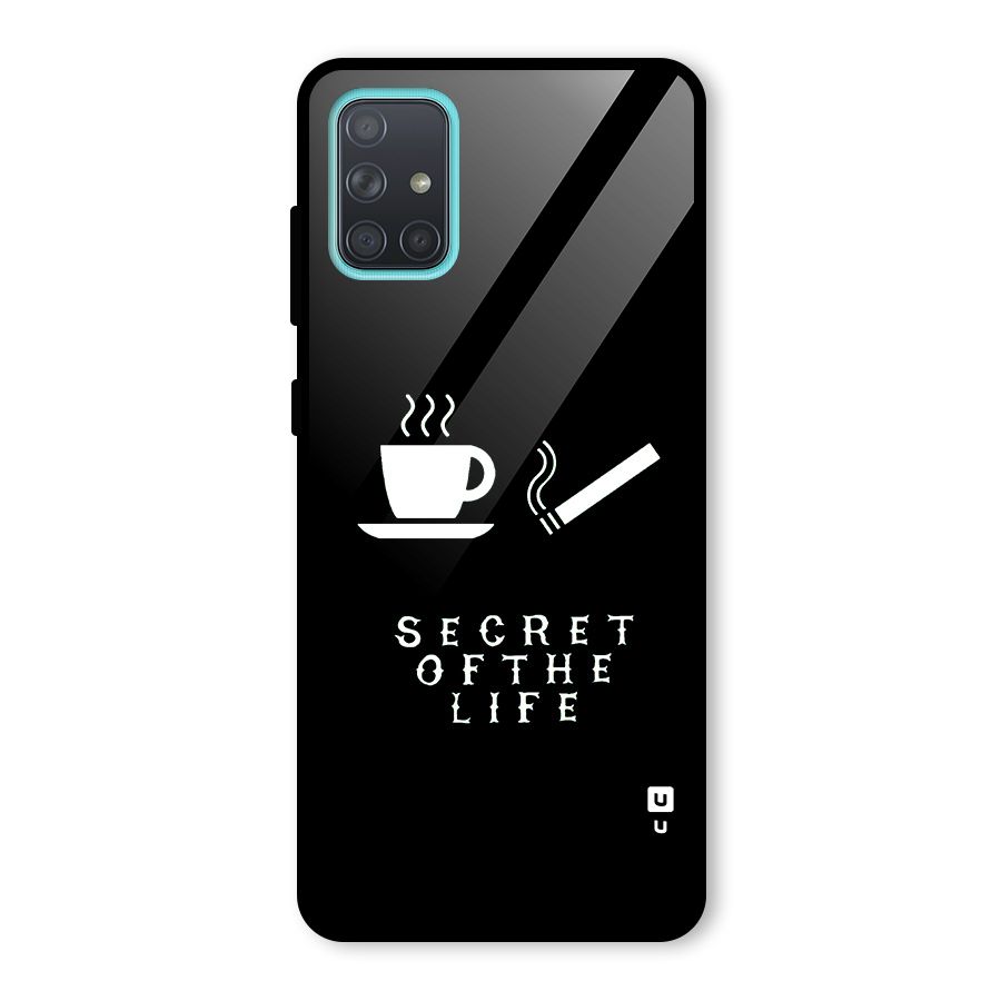 Secrate of Life Glass Back Case for Galaxy A71