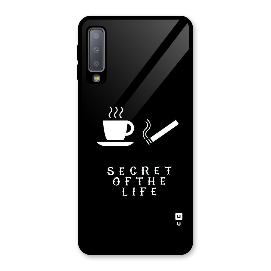 Secrate of Life Glass Back Case for Galaxy A7 (2018)