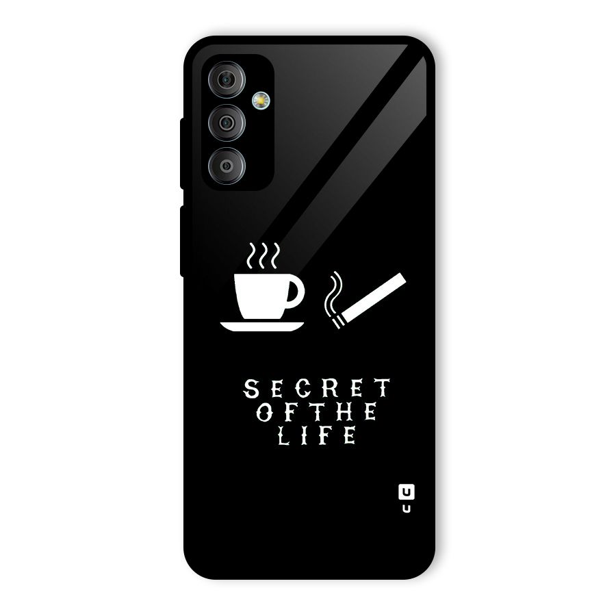 Secrate of Life Glass Back Case for Galaxy F23
