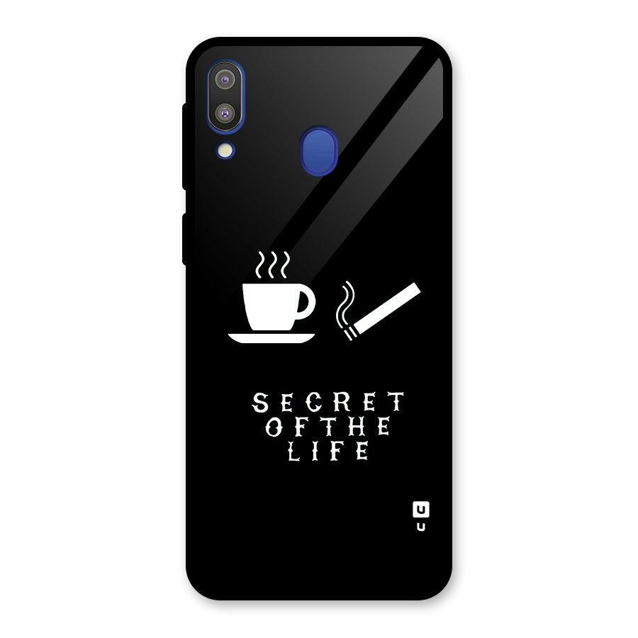 Secrate of Life Glass Back Case for Galaxy M20