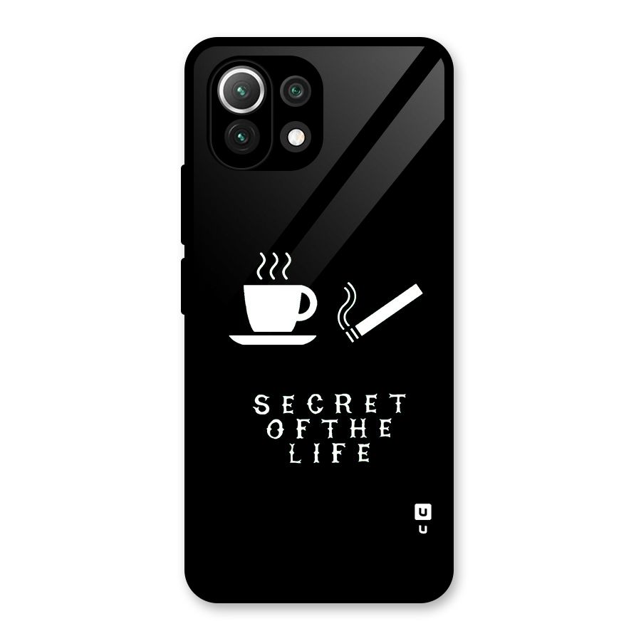 Secrate of Life Glass Back Case for Mi 11 Lite