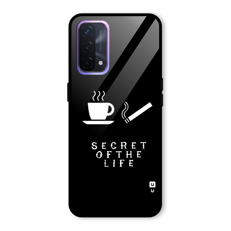 Secrate of Life Glass Back Case for Oppo A74 5G