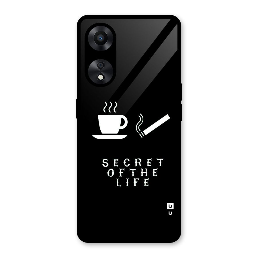 Secrate of Life Glass Back Case for Oppo A78